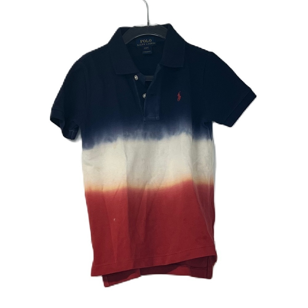 Polo Ralph Lauren Boys 2t short sleeve red white blue ombre americana classic